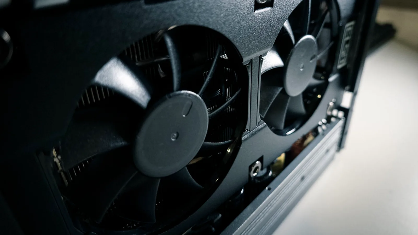 NVIDIA GeForce RTX graphics card, one of the best NVIDIA GPUs for video editing, beside an open PC case