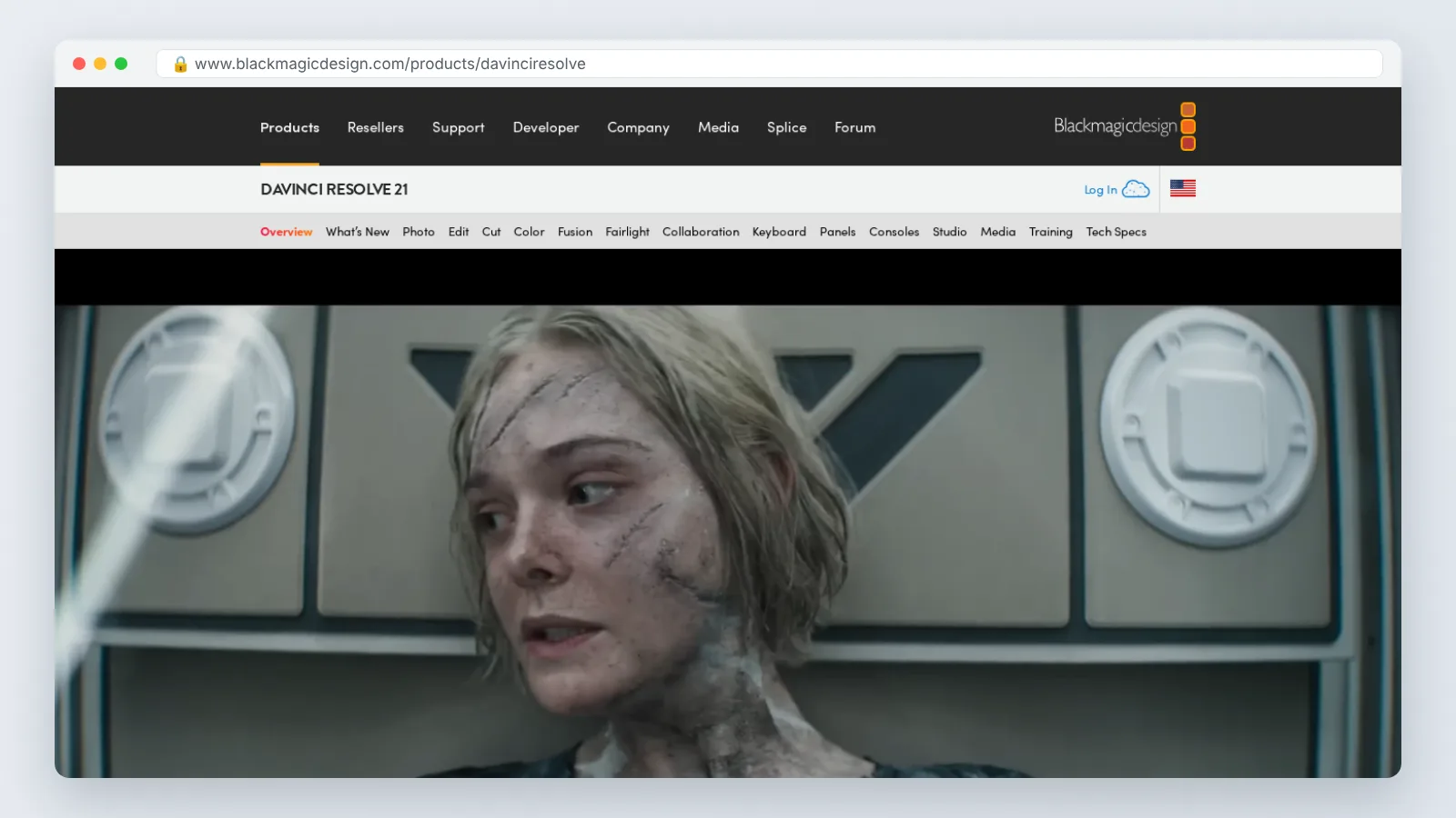 DaVinci Resolve (Blackmagic Design) screen: Page bar at bottom: Media, Cut, Edit, Fusion, Color, Fairlight, Deliver