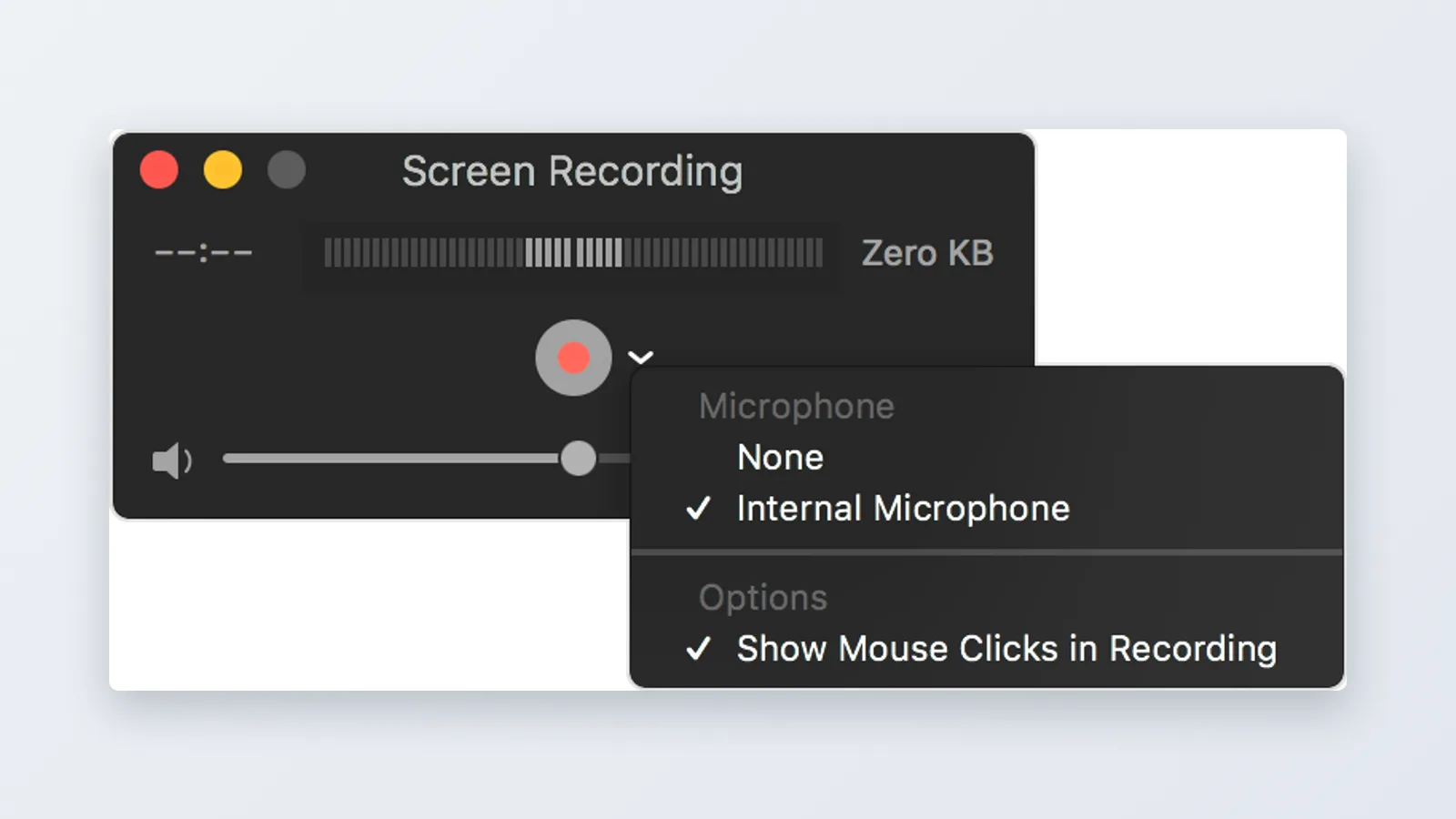 QuickTime Player (macOS) screen: Edit > Trim with yellow handles, and File > New Screen Recording